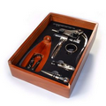 8pc Corkscrew Wine Opener Set In Wood Box